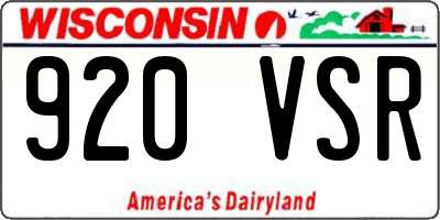 WI license plate 920VSR