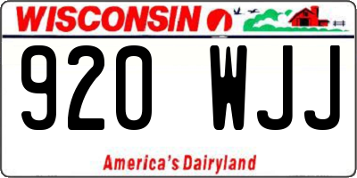 WI license plate 920WJJ