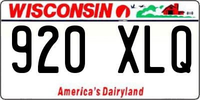WI license plate 920XLQ