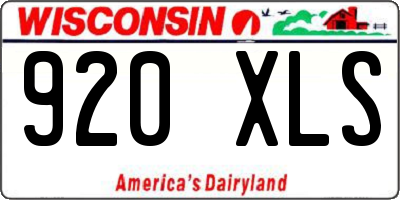 WI license plate 920XLS