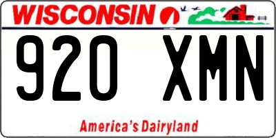 WI license plate 920XMN