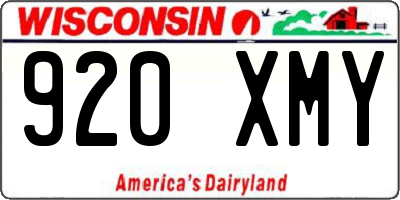 WI license plate 920XMY