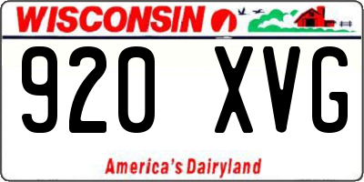 WI license plate 920XVG