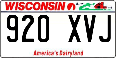 WI license plate 920XVJ