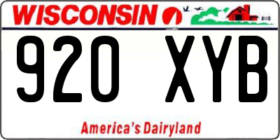 WI license plate 920XYB