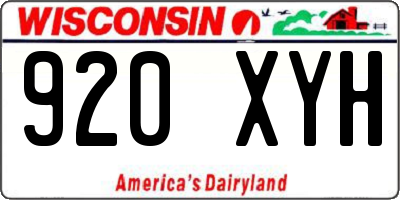 WI license plate 920XYH