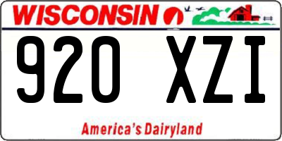 WI license plate 920XZI