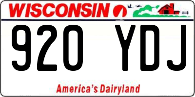 WI license plate 920YDJ