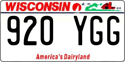 WI license plate 920YGG