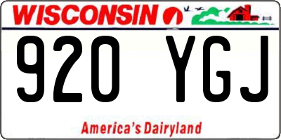 WI license plate 920YGJ