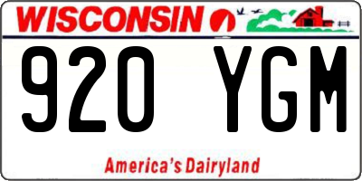 WI license plate 920YGM