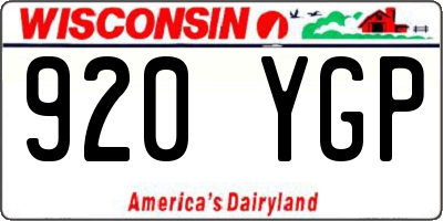 WI license plate 920YGP