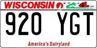 WI license plate 920YGT