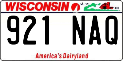 WI license plate 921NAQ