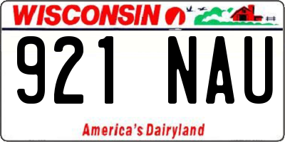 WI license plate 921NAU