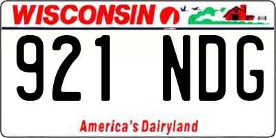 WI license plate 921NDG