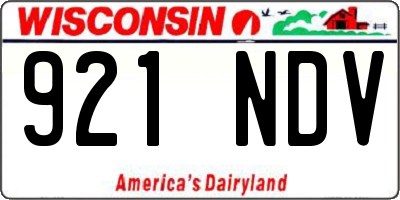 WI license plate 921NDV