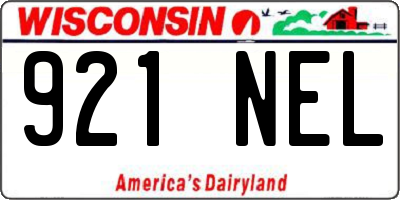 WI license plate 921NEL