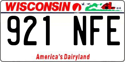 WI license plate 921NFE