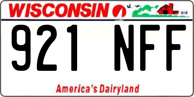 WI license plate 921NFF