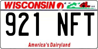 WI license plate 921NFT