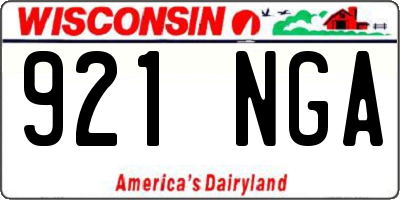 WI license plate 921NGA