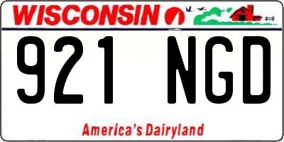 WI license plate 921NGD