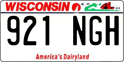 WI license plate 921NGH