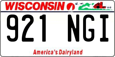 WI license plate 921NGI