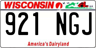 WI license plate 921NGJ