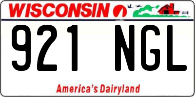 WI license plate 921NGL