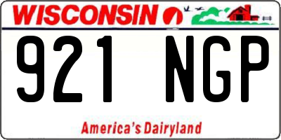WI license plate 921NGP