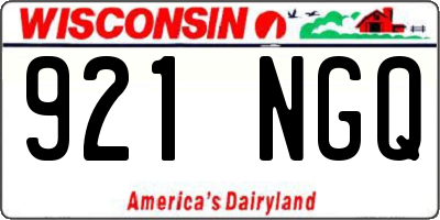 WI license plate 921NGQ