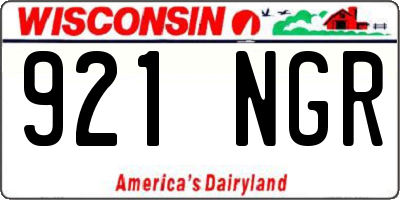 WI license plate 921NGR