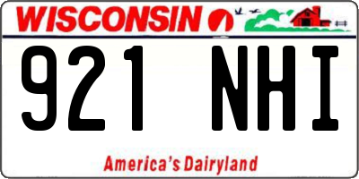 WI license plate 921NHI