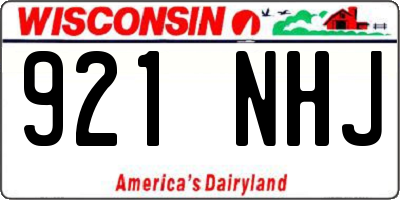 WI license plate 921NHJ