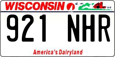 WI license plate 921NHR