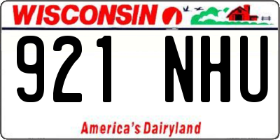 WI license plate 921NHU