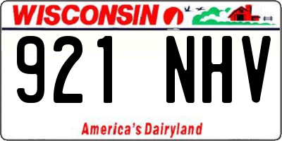 WI license plate 921NHV