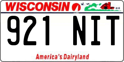 WI license plate 921NIT