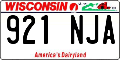 WI license plate 921NJA