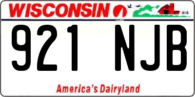 WI license plate 921NJB
