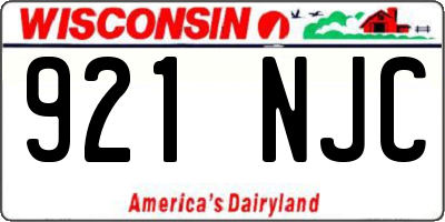 WI license plate 921NJC