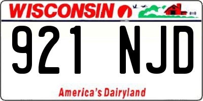 WI license plate 921NJD