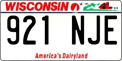 WI license plate 921NJE