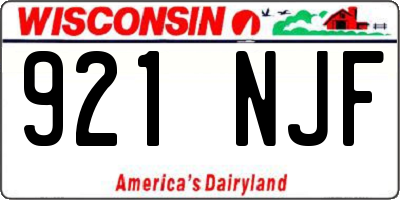 WI license plate 921NJF