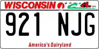 WI license plate 921NJG