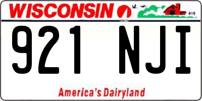 WI license plate 921NJI