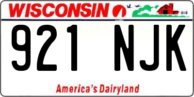 WI license plate 921NJK