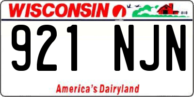 WI license plate 921NJN